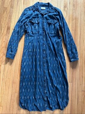 Ralph Lauren Denim & Supply Indigo Button-Front Maxi Shirt Dress | L